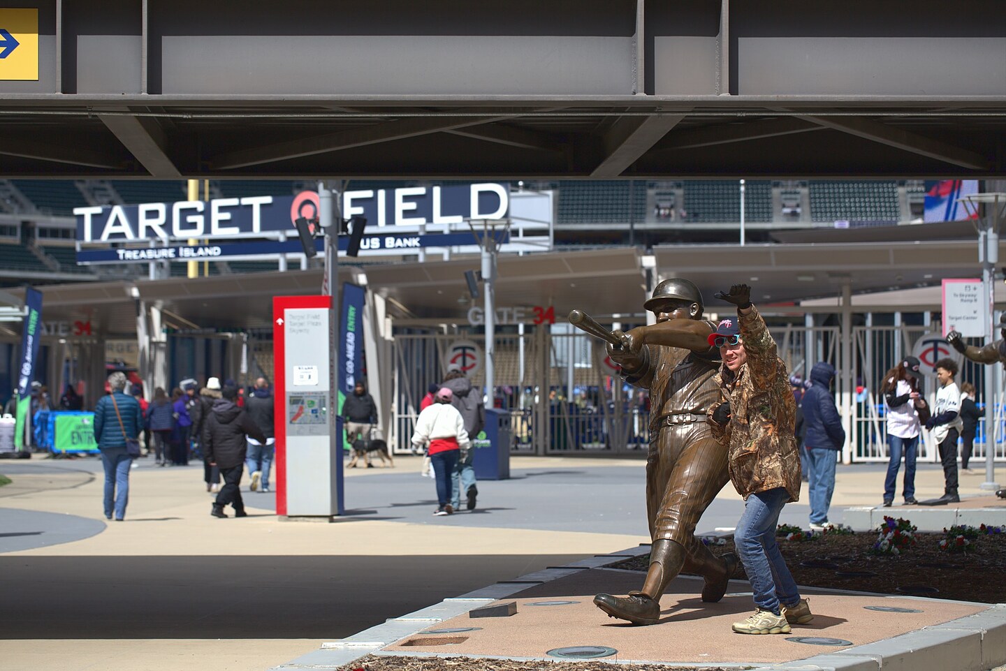 Batter statue close-up at Target Field