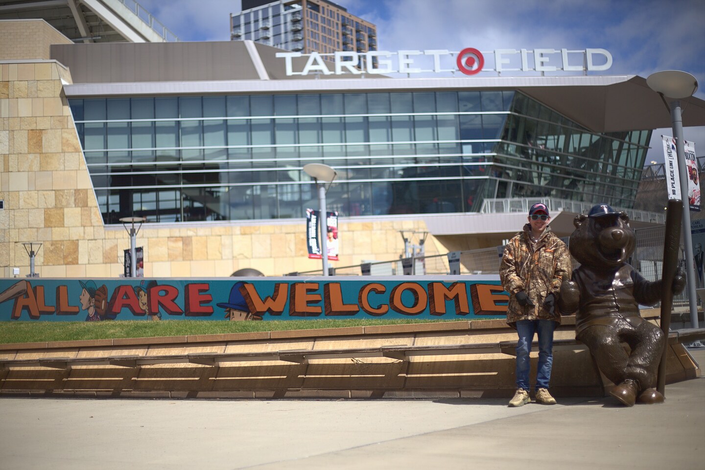All Are Welcome mural at Target Field