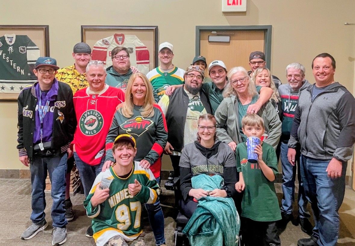 The Cole's Choice crew together in a suite at a Minnesota Wild game
